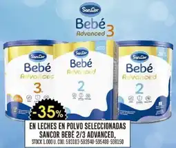 Coto En leches en polvo seleccionadas sancor bebé 2/3 advanced. oferta