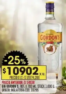 Coto Gordon's gin, bot. oferta
