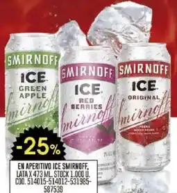 Coto Ice smirnoff en aperitivo lata oferta