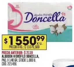 Coto Doncella algodón hidrófilo paq. oferta