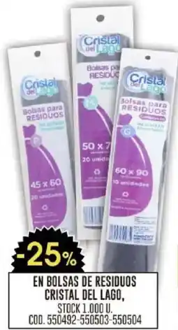 Coto Cristal del lago en bolsas de residuos oferta
