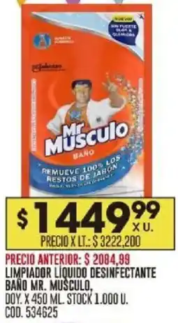 Coto Mr. musculo limpiador liquido desinfectante baño oferta