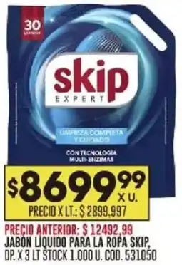 Coto Skip jabon liquido para la ropa, dp. oferta