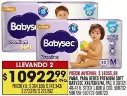 Coto Babysec pañal para bebes premium soft oferta