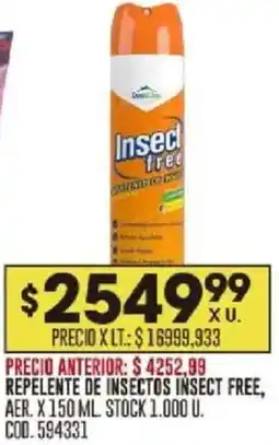 Coto Insect free repelente de insectos, aer. oferta