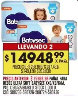 Coto Babysec pañal para bebes ultra soft oferta