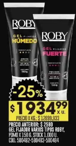 Coto Roby gel fijador varios tipos, pomo oferta