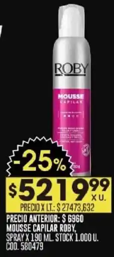 Coto Roby mousse capilar, spray oferta