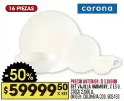Coto Corona set vajilla harmony oferta