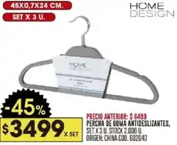 Coto Home design percha de goma antideslizantes oferta