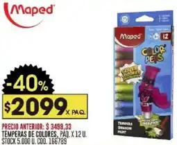 Coto Maped temperas de colores, paq. oferta