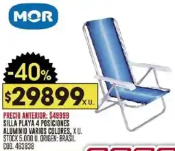 Coto Mor silla playa 4 posiciones aluminio varios colores oferta