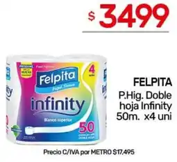 Nini Mayorista Felpita p.hig. doble hoja infinity oferta