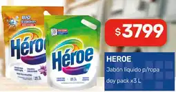 Nini Mayorista Héroe jabón liquido p/ropa doy pack oferta