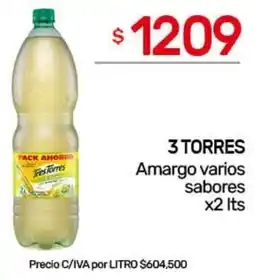 Nini Mayorista 3 torres amargo varios sabores oferta