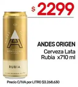 Nini Mayorista Andes origen cerveza lata rubia oferta