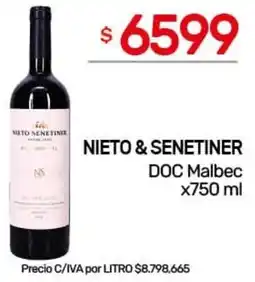 Nini Mayorista Nieto & senetiner doc malbec oferta