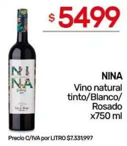 Nini Mayorista Nina vino natural tinto/blanco/ rosado oferta
