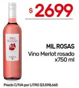Nini Mayorista Mil rosas vino merlot rosado oferta