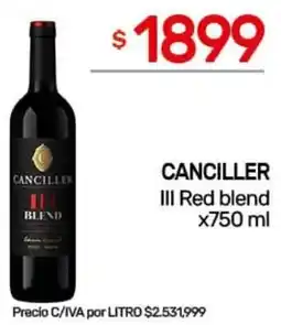 Nini Mayorista Canciller iii red blend oferta