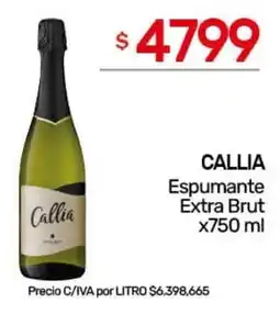 Nini Mayorista Callia espumante extra brut oferta