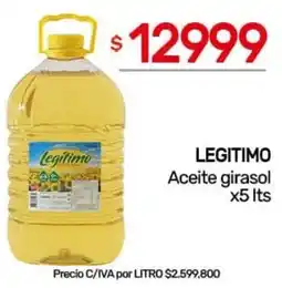Nini Mayorista Legitimo aceite girasol oferta