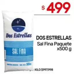 Nini Mayorista Dos estrellas sal fina paquete oferta