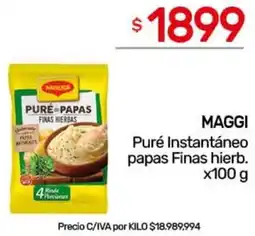 Nini Mayorista Maggi puré instantáneo papas finas hierb. oferta