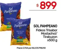 Nini Mayorista Sol pampeano fideos trisabor mostachol/ tirabuzon oferta