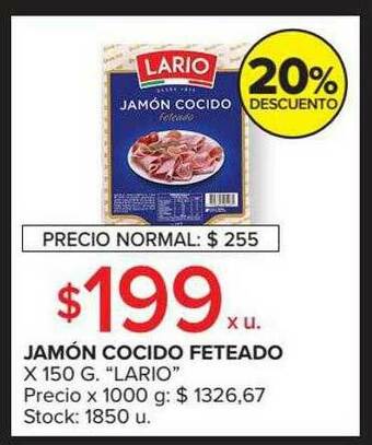 Carrefour Market Jamón Cocido Feteado oferta