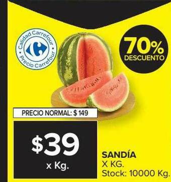 Carrefour Market Sandía 70% Descuento oferta