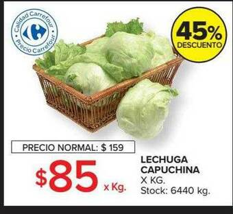 Carrefour Market Lechuga Capuchina 45% Descuento oferta