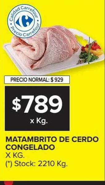 Carrefour Market Matambrito De Cerdo Congelado oferta