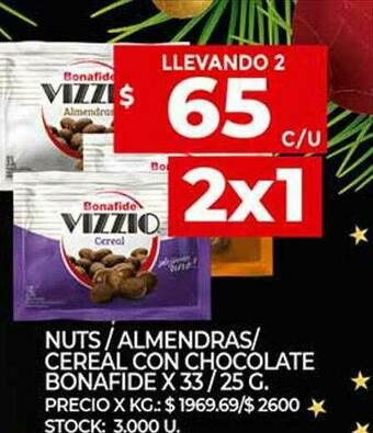 Supermercados DIA Nuts Almendras Cereal Con Chocolate Bonafide oferta