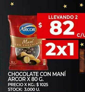 Supermercados DIA Chocolate Con Maní Arcor oferta