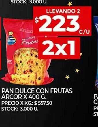 Supermercados DIA Pan Dulce Con Frutas Arcor oferta