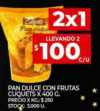 Supermercados DIA Pan Dulce Con Frutas Cuquets oferta