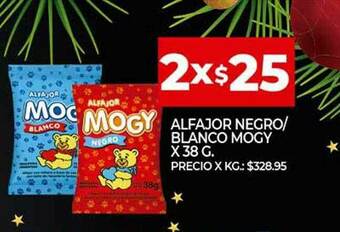 Supermercados DIA Alfajor Negro Blanco Mogy oferta