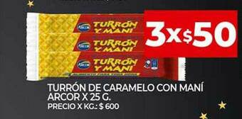 Supermercados DIA Turrón De Caramelo Con Maní Arcor oferta