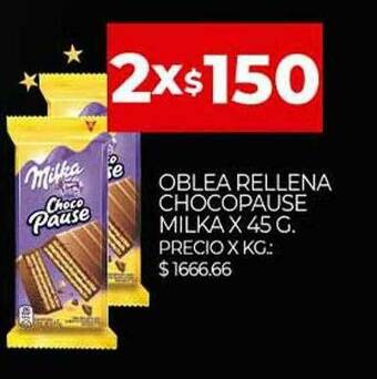 Supermercados DIA Oblea Rellena Chocopause Milka oferta