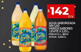 Supermercados DIA Agua Saborizada Sin Gas Varios Sabores Levite oferta