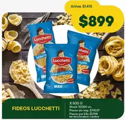 Super MAMI Fideos lucchetti oferta