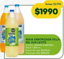 Super MAMI Agua saborizada villa del sur levité oferta