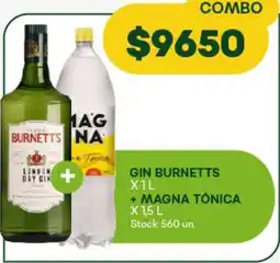 Super MAMI Gin burnetts + magna tónica oferta