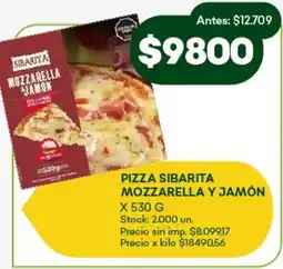 Super MAMI Pizza sibarita mozzarella y jamón oferta
