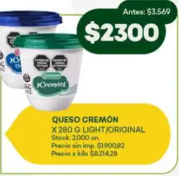 Super MAMI Queso cremón oferta