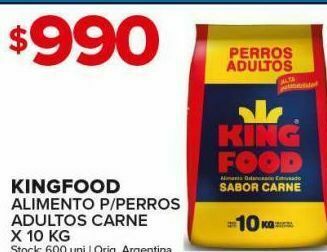 Carrefour Maxi Alimento para perros king food oferta