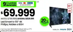 Changomas Philips, Noblex o BGH Smart LED TV 55" 4K oferta