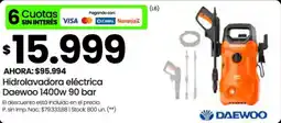 Changomas Daewoo hidrolavadora eléctrica 1400w 90 bar oferta