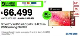 Changomas Samsung Smart LED TV 50" 4K Crystal UHD Tinzen OS oferta